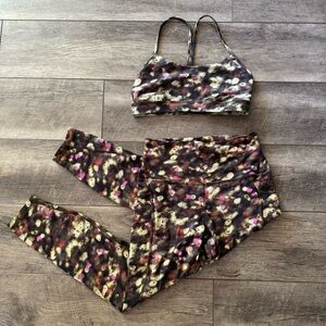 lululemon set! flow y bra + align high rise crop 8 medium